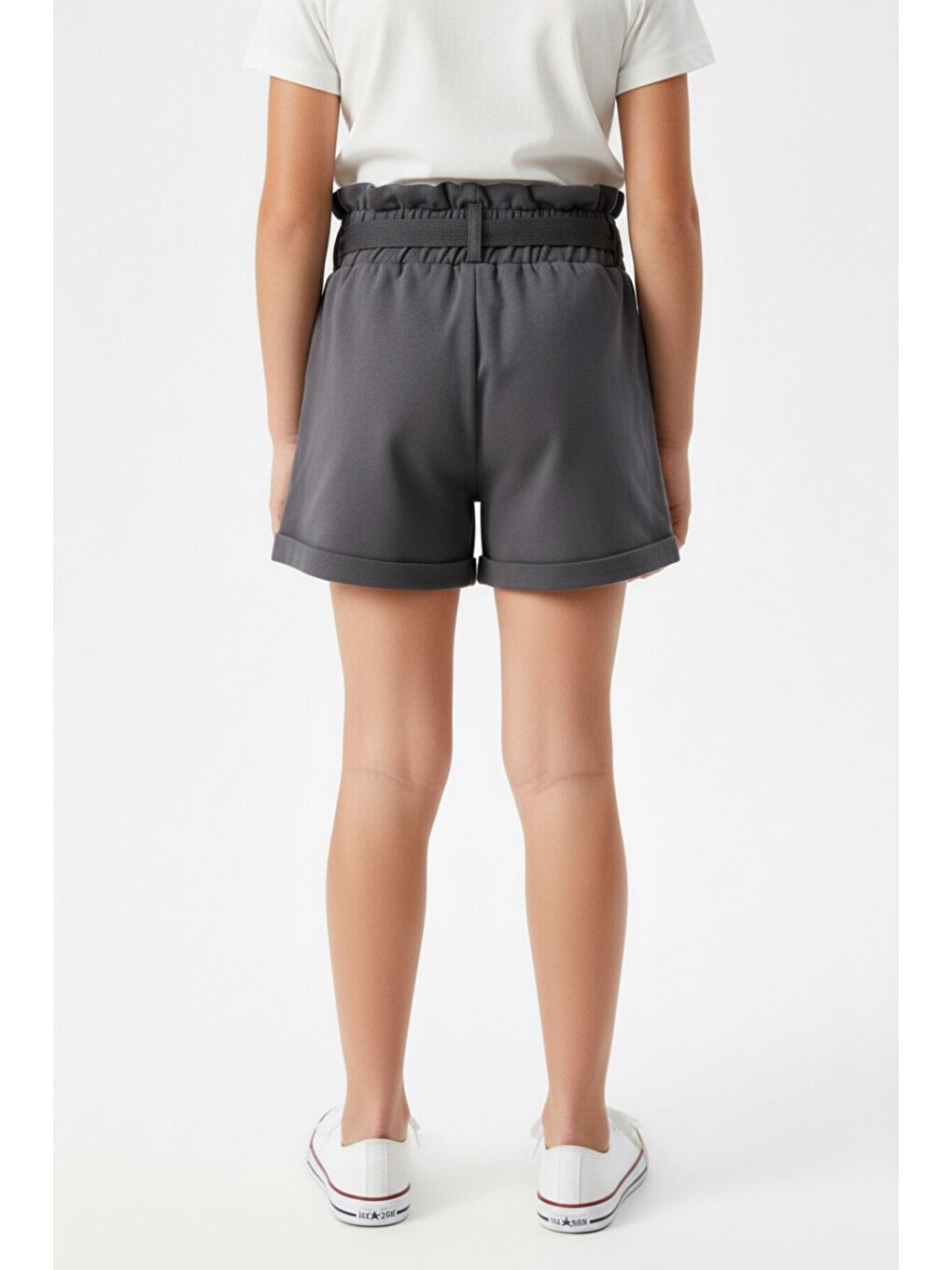Antrasit Kız Çocuk Şort-4