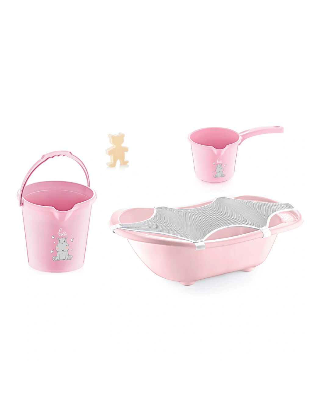 5 Parça Banyo Küvet Seti Pembe