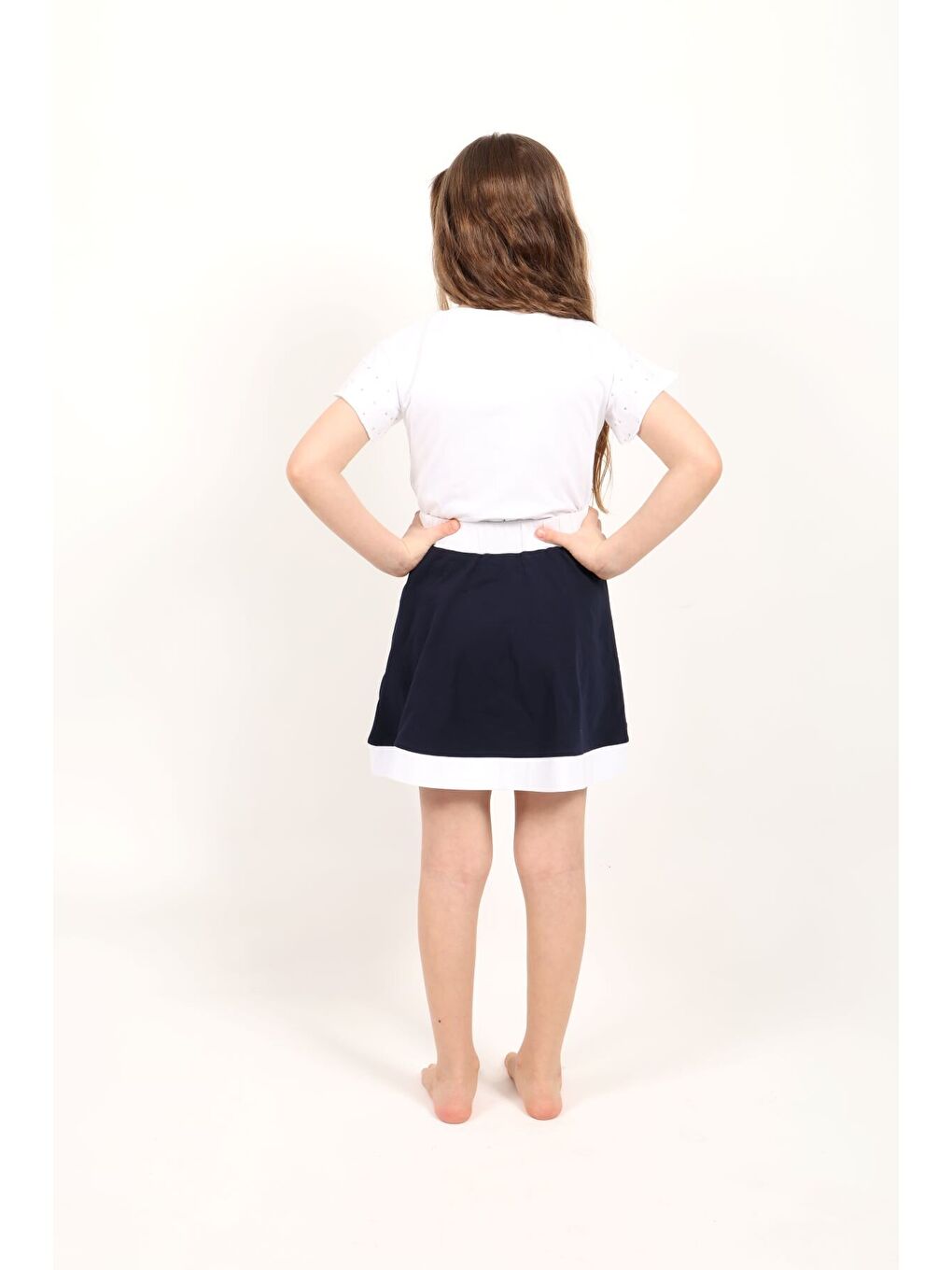 Lacivert Kız Çocuk Etek-4