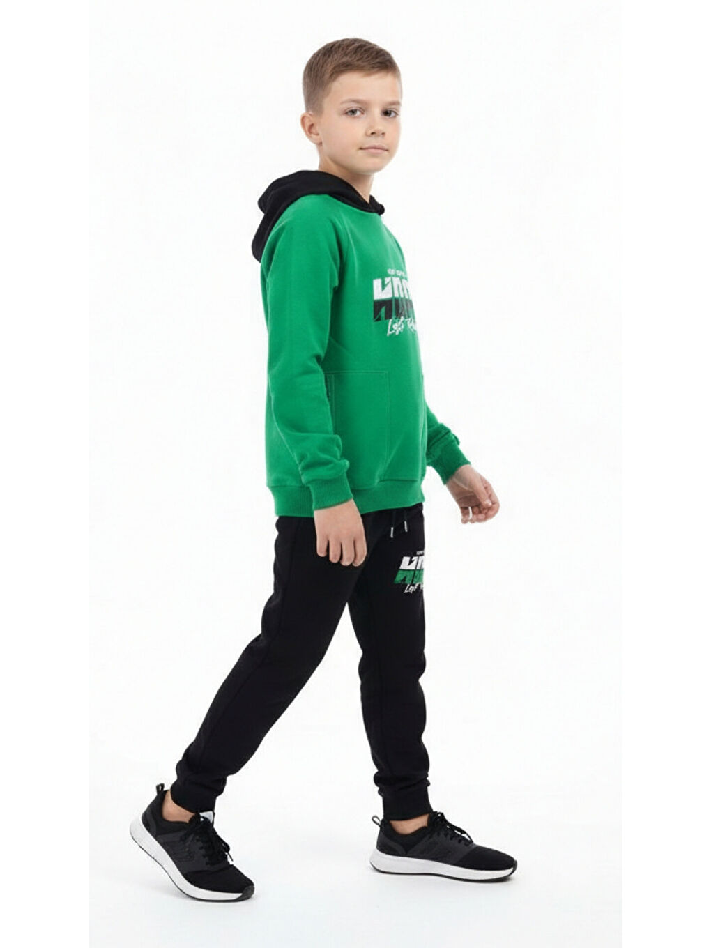 Yeşil Erkek Çocuk Baskılı Eşofman Takım-1