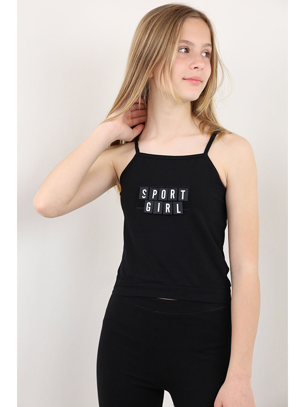 Siyah Kız Çocuk Atlet-1