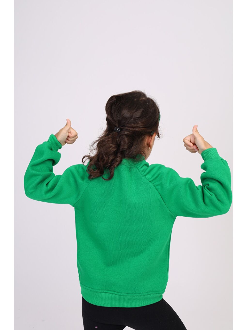 Yeşil Kız Çocuk Sweatshirt