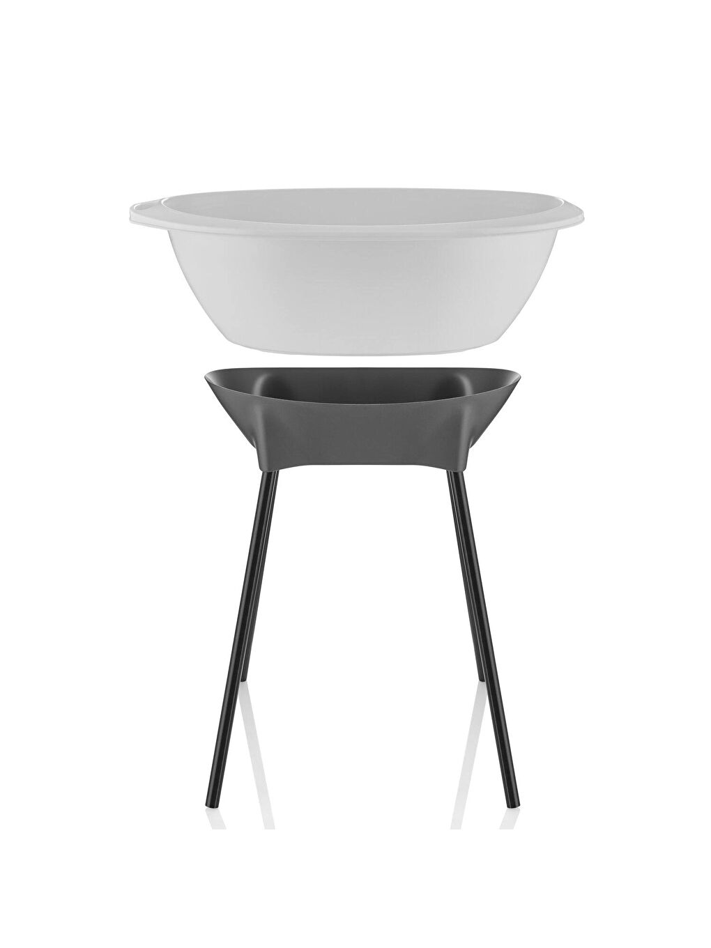 Yeni Nesil Elegant Su Tahliyeli Giderli Ayaklı Bebek Küveti Kum Beji-1