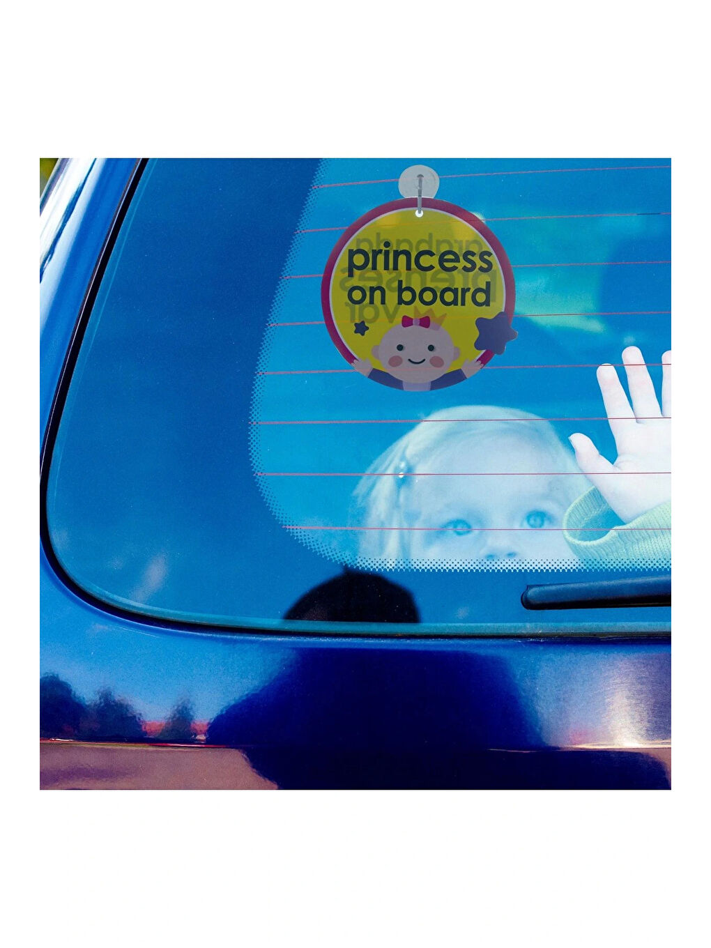 Vakumlu Araba Cam Yazısı Pembe-1