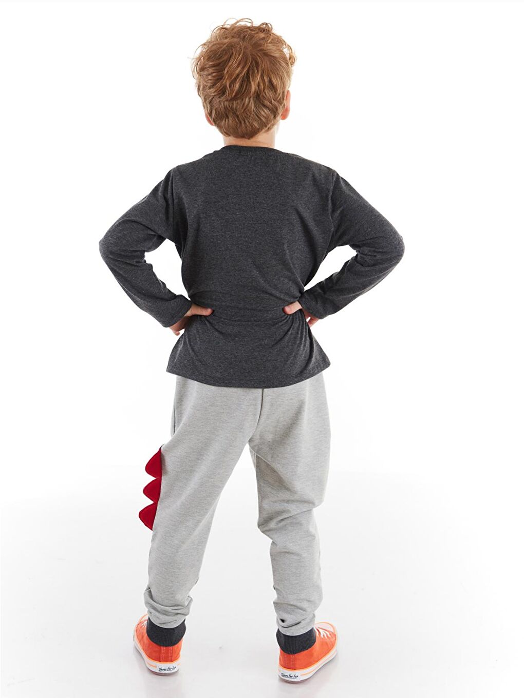 Gri Monster Race Erkek Çocuk Pantolon Takım-1