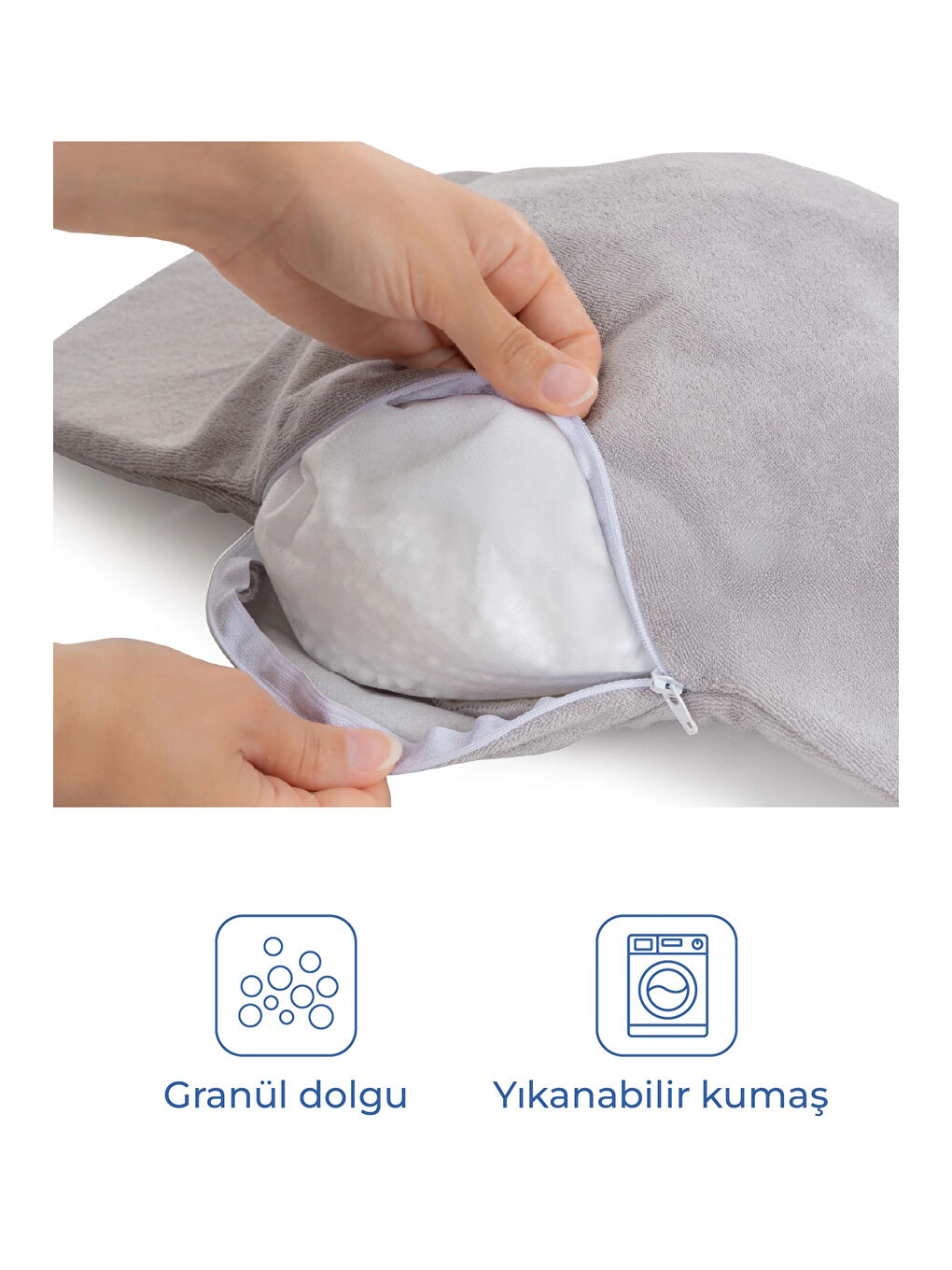 Ana Kucağı Bel Desteği Havlu Gri-5