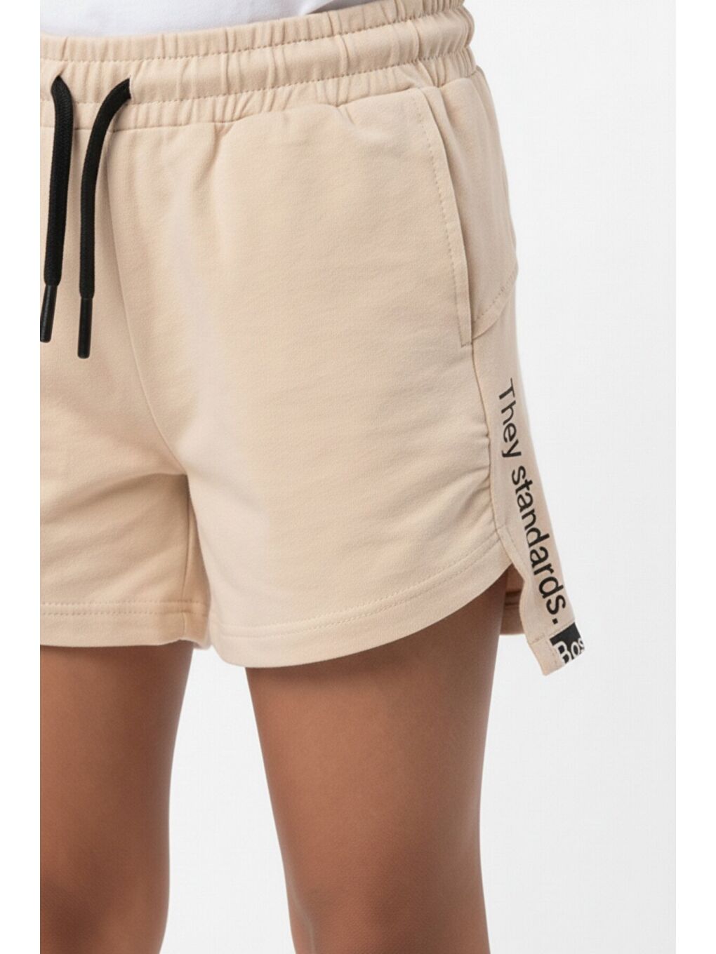 Bej Kız Çocuk They Standards Baskılı Şort-3