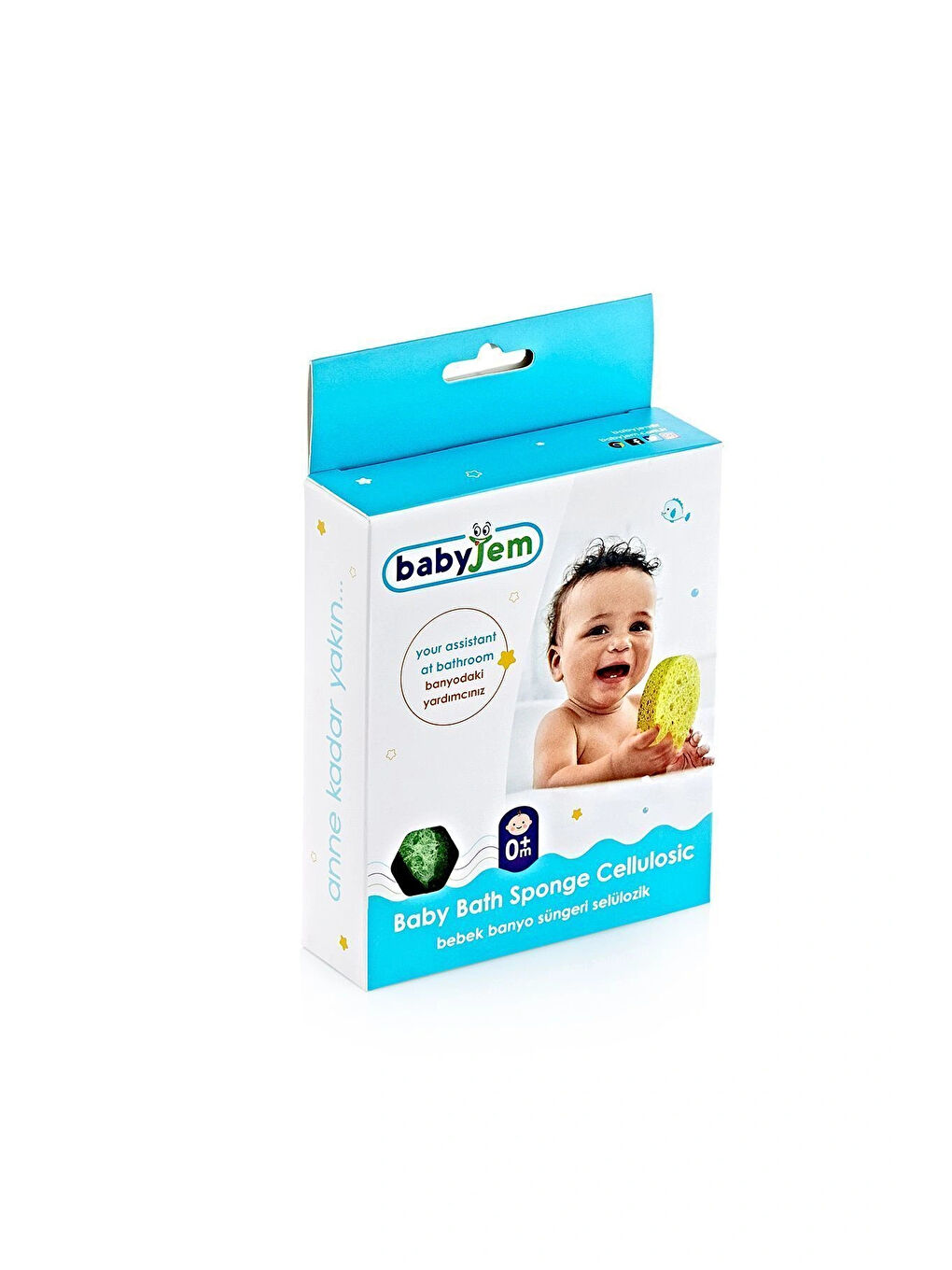 Bebek Banyo Süngeri Selülozik Mavi-5