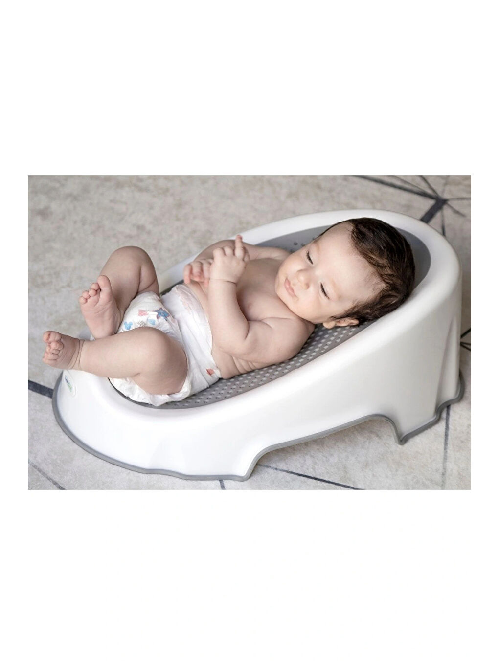 Soft Banyo Desteği Bebek Yıkama Yardımcısı Beyaz