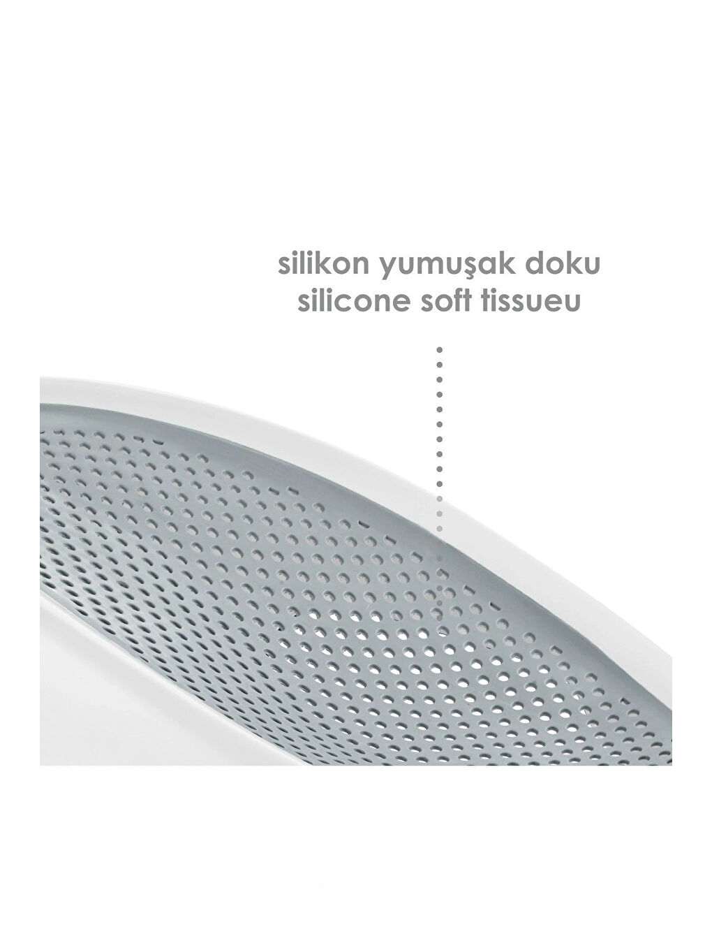 Soft Banyo Desteği Bebek Yıkama Yardımcısı Beyaz-2