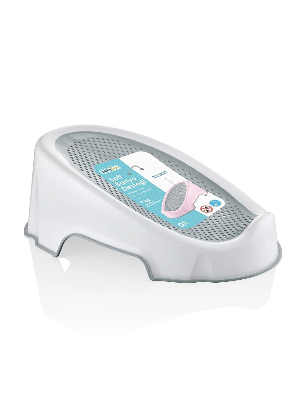 Soft Banyo Desteği Bebek Yıkama Yardımcısı Beyaz-4