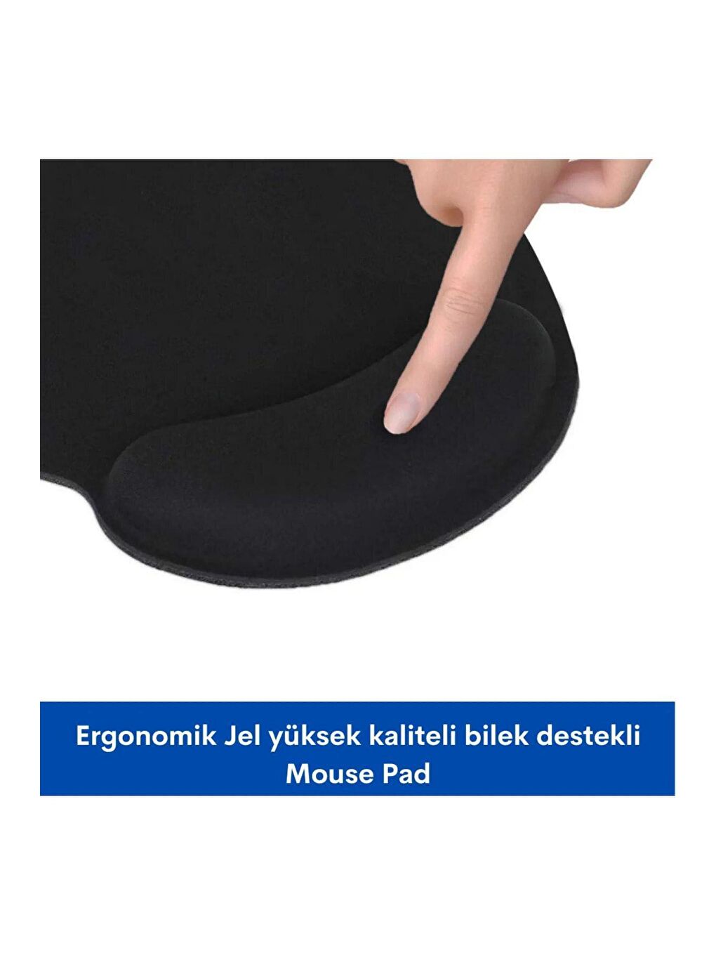 Black Deer Siyah Bilek Destekli  Ergonomik Jel Mouse Pad Buz Siyah - 4