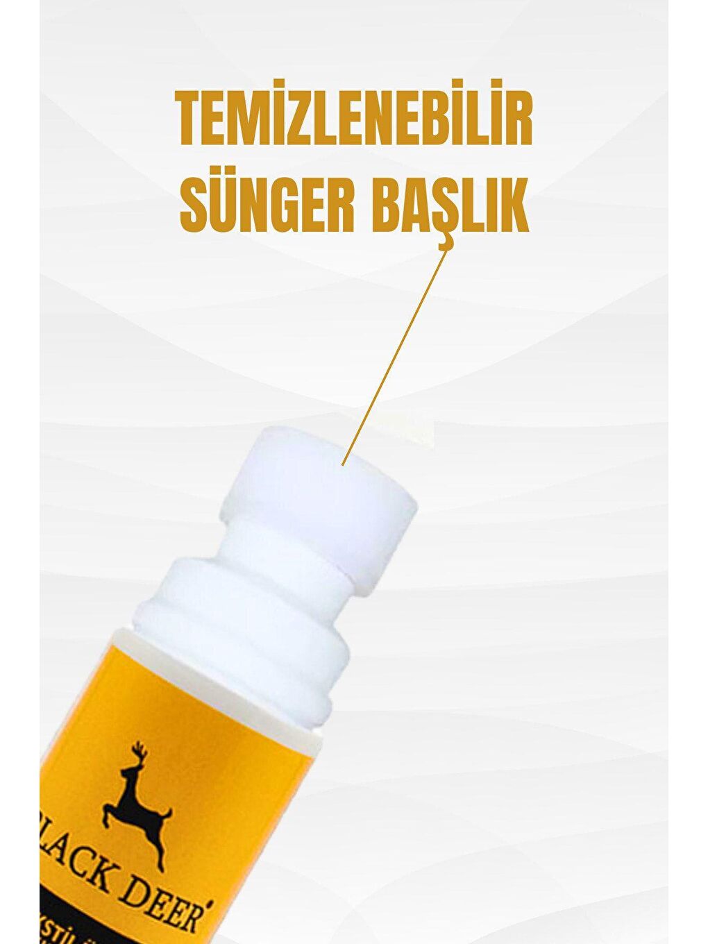 Black Deer Beyaz Ayakkabı Deri ve Kumaş Boyası Beyaz 75 ml 2 Adet - 3