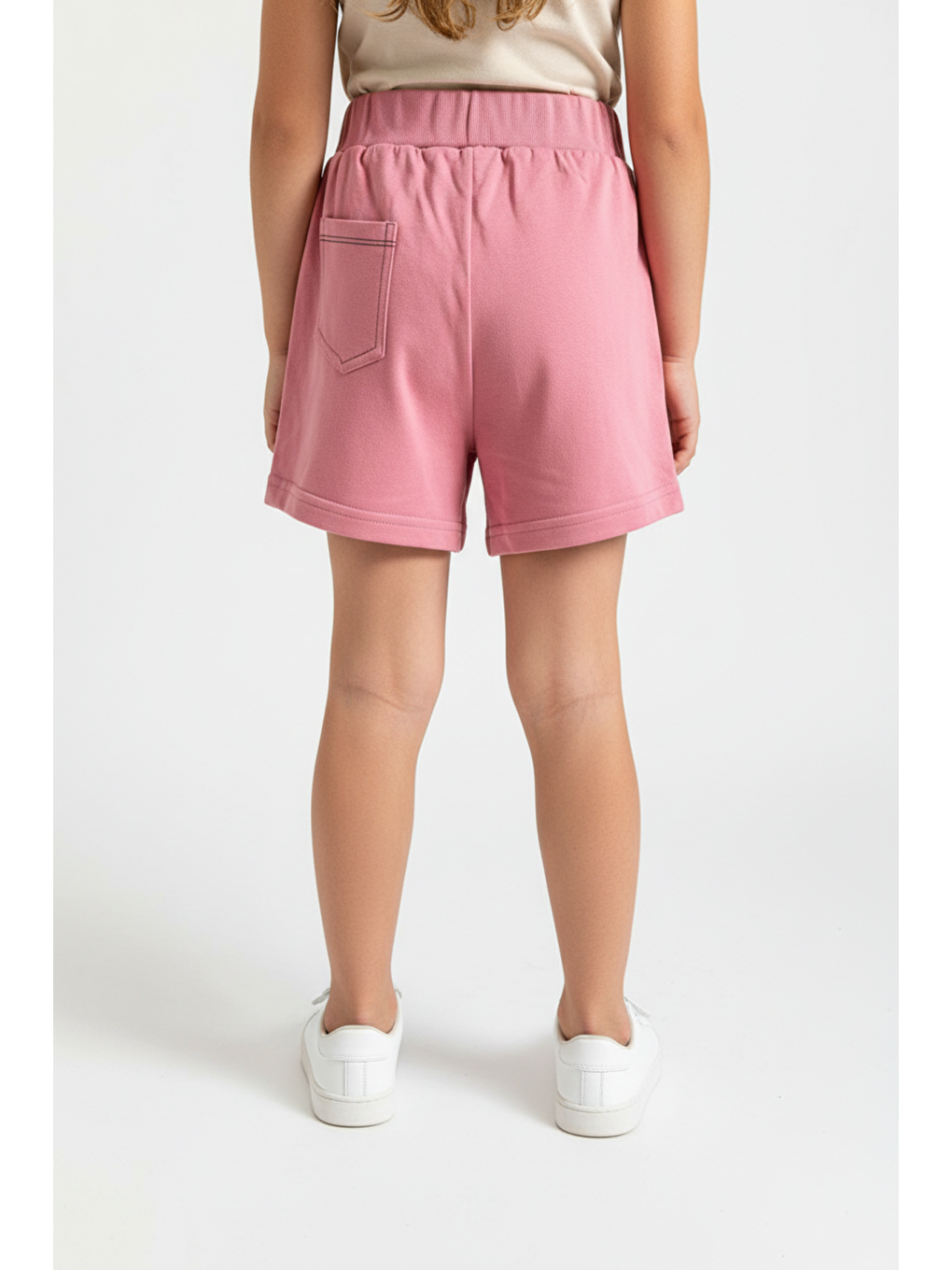 Pembe Kız Çocuk Mood It S A Good Nakışlı Şort-3