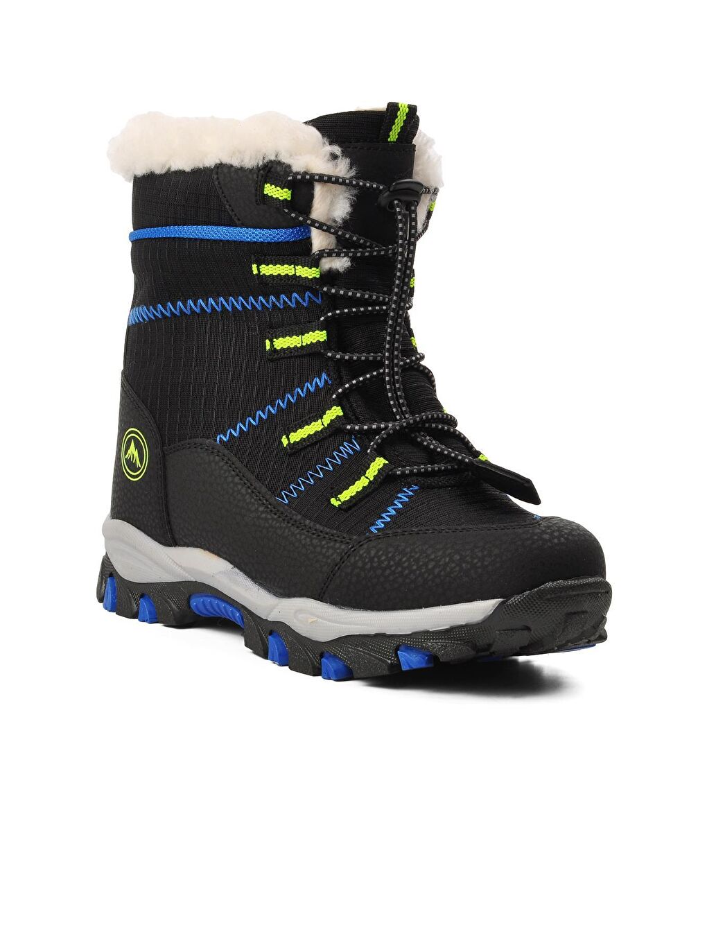 961-F Siyah-Sax İçi Kürklü Su İtici Çocuk Kar Botu-2