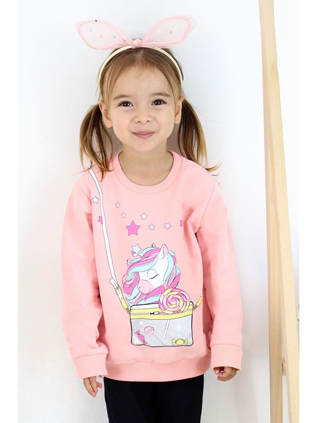 Breeze Somon Kız Çocuk Sweatshirt Unicorn Somon (2-3 Yaş)