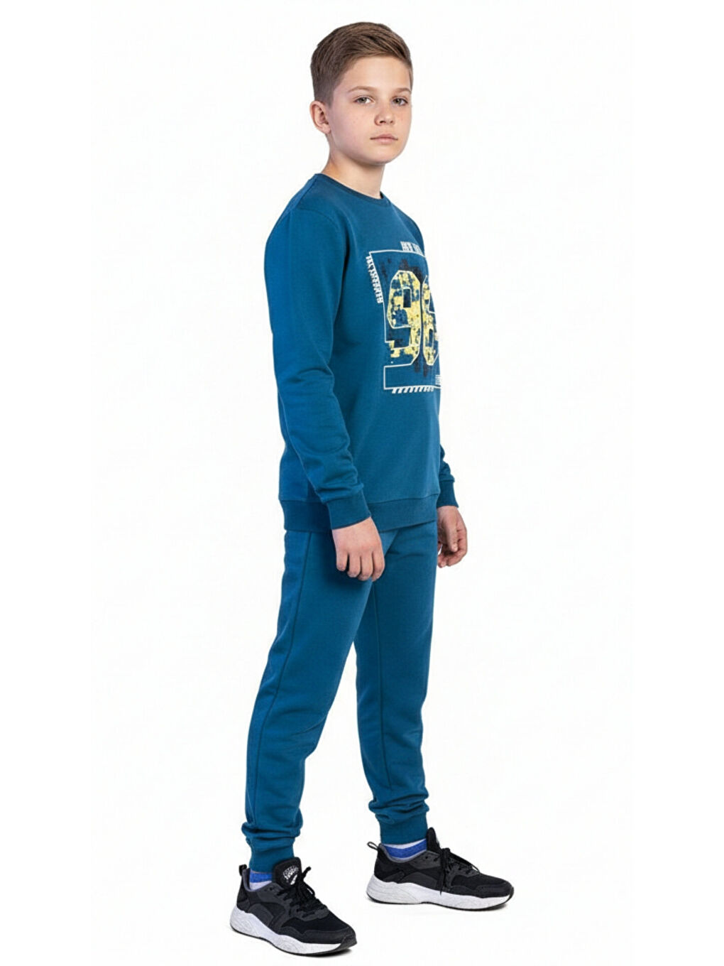 Petrol Erkek Çocuk Baskılı Eşofman Takımı-1