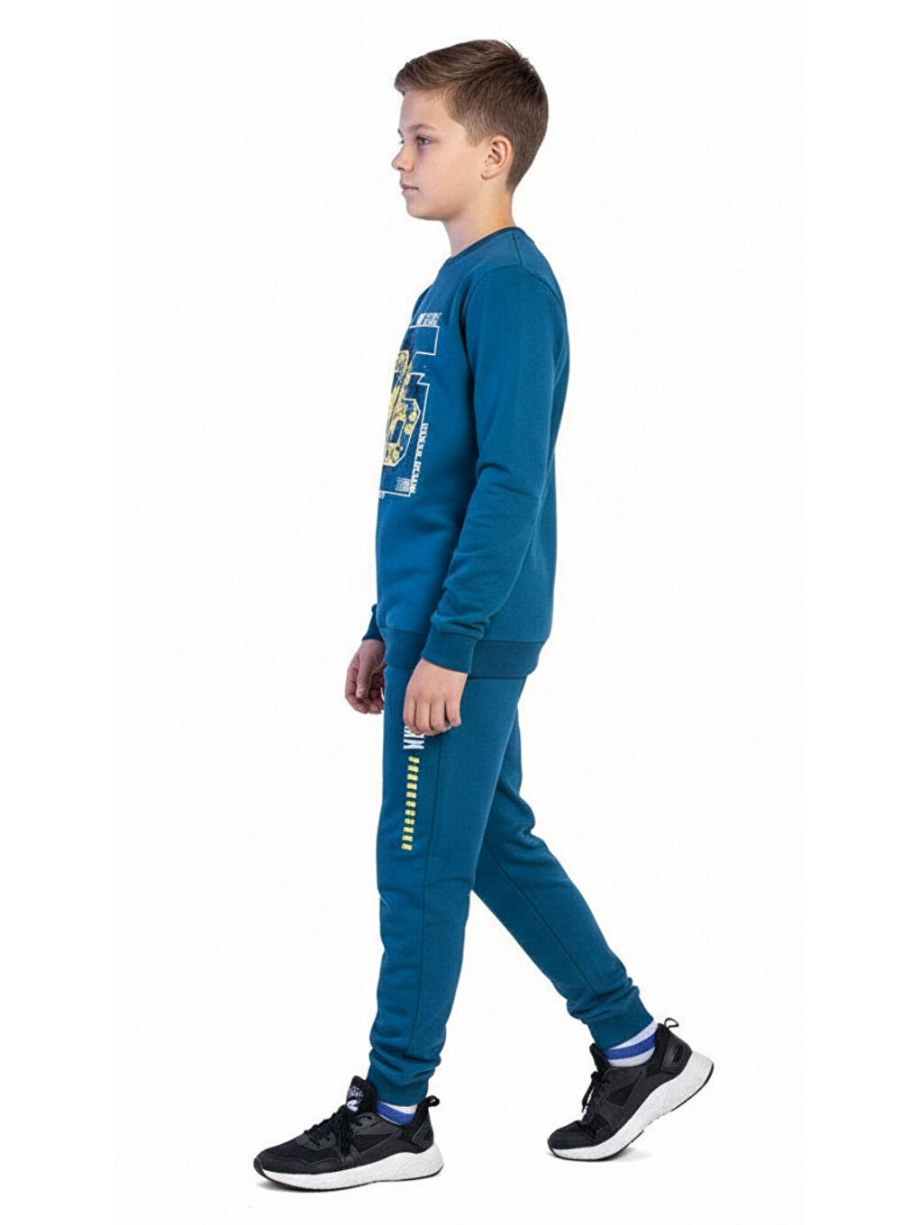 Petrol Erkek Çocuk Baskılı Eşofman Takımı-4