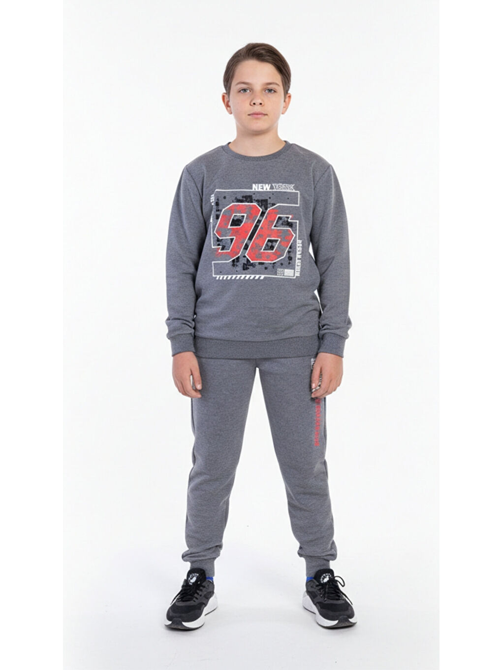 Antrasit Erkek Çocuk Baskılı Eşofman Takımı