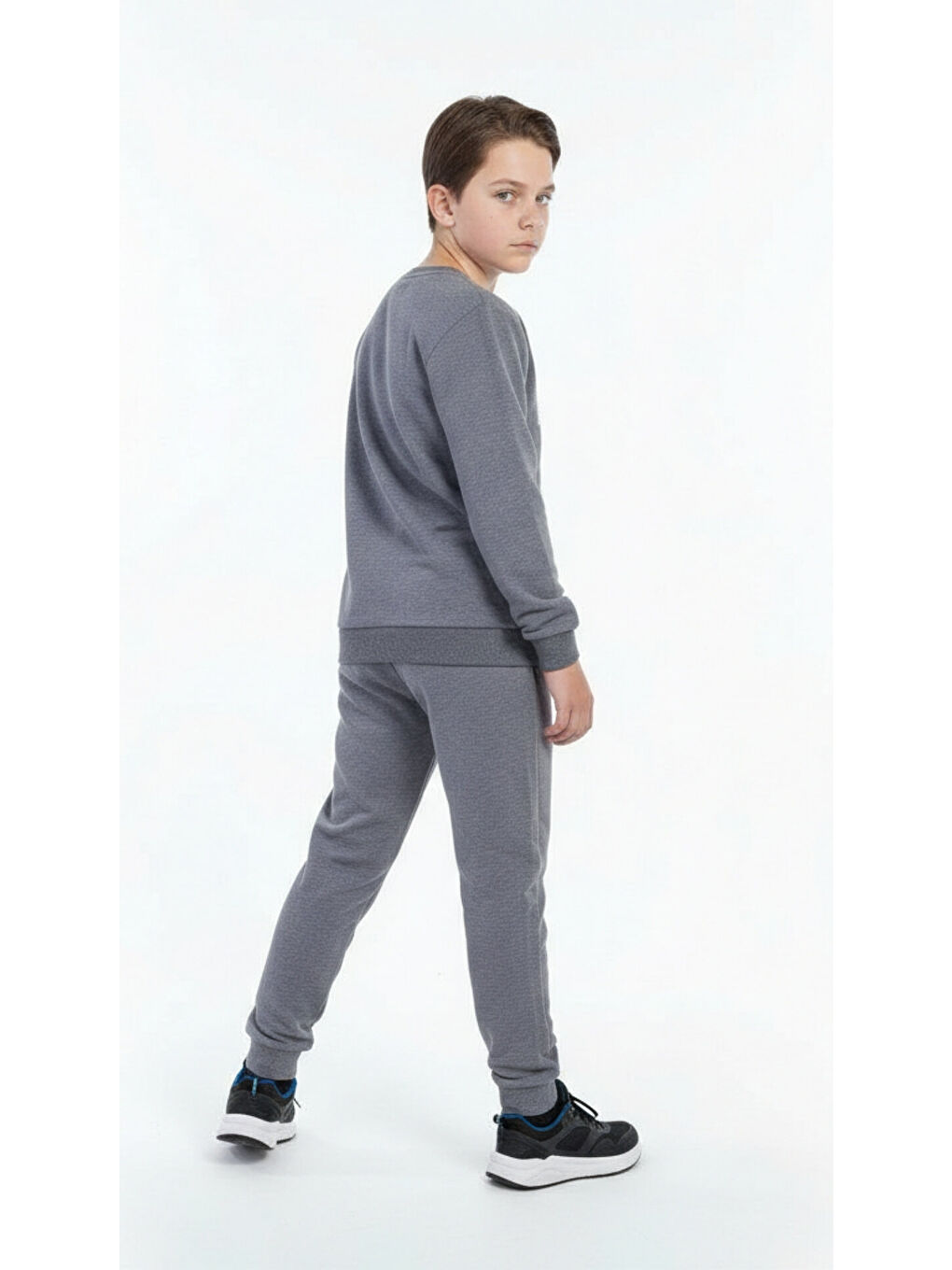 Antrasit Erkek Çocuk Baskılı Eşofman Takımı-2