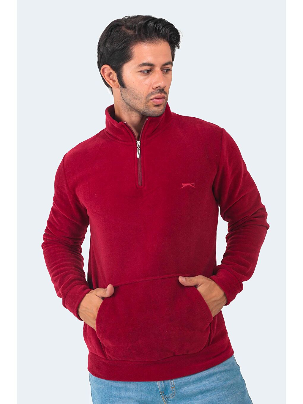 SLAZENGER Bordo SOLID Erkek Polar Bordo