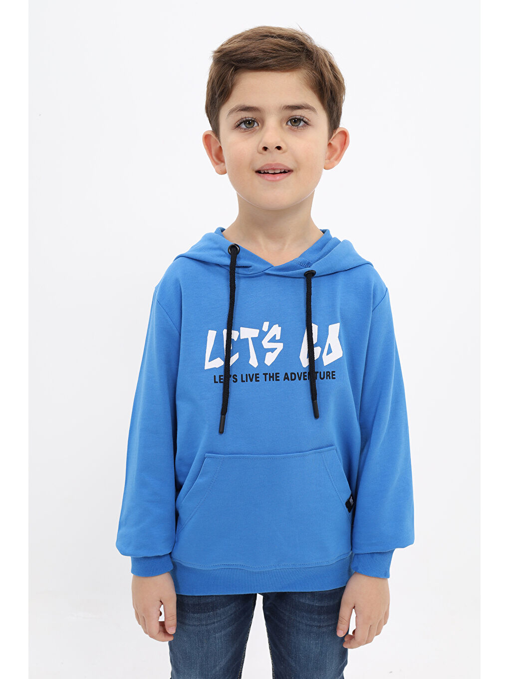 Mavi Erkek Çocuk Baskılı Sweatshirt-5
