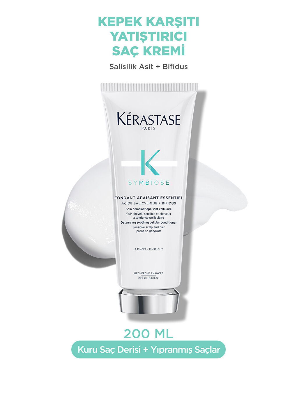 Kerastase Renksiz Symbiose Kepek Karşıtı Saçın Kolay Açılmasını Sağlayan Yatıştırıcı Hücresel Saç Kremi 200 ml - 1