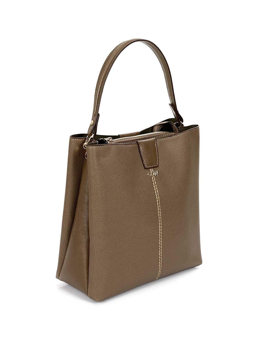 Bej Büyük Boy Kadın El Ve Omuz Çantası B5023-1