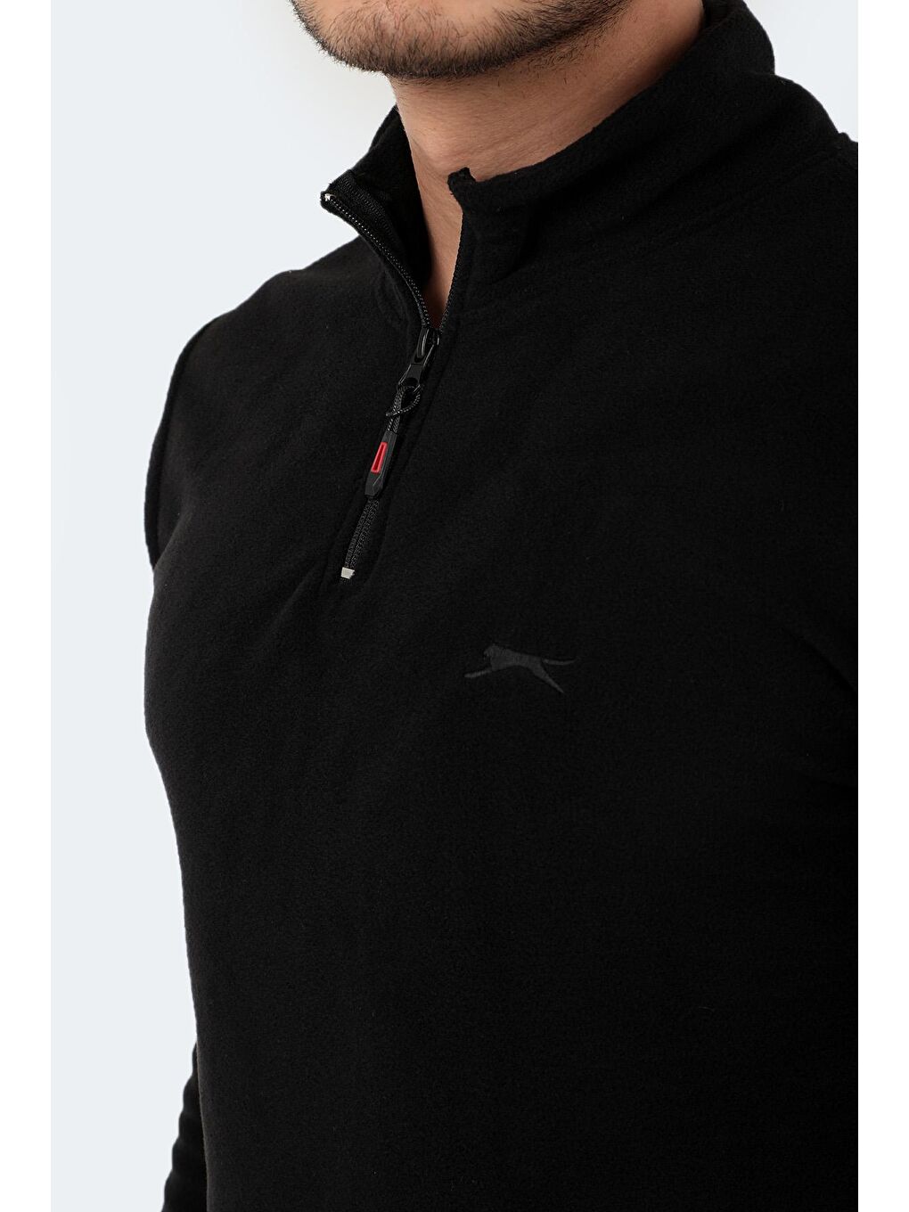 SANNE Erkek Fermuarlı Sweatshirt Siyah-3