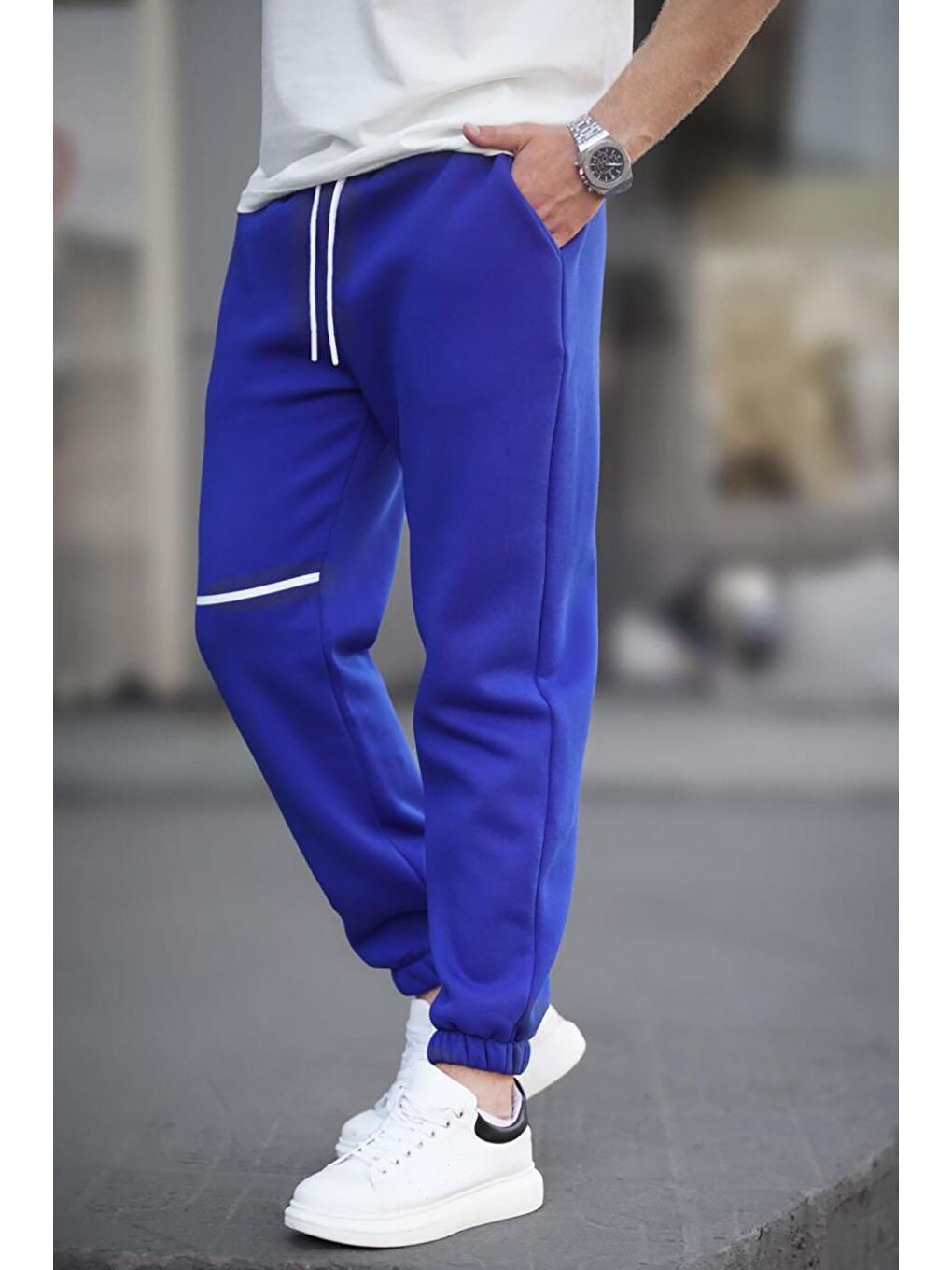 Mavi Saks Cep Detaylı Erkek Basic Eşofman Altı 6523