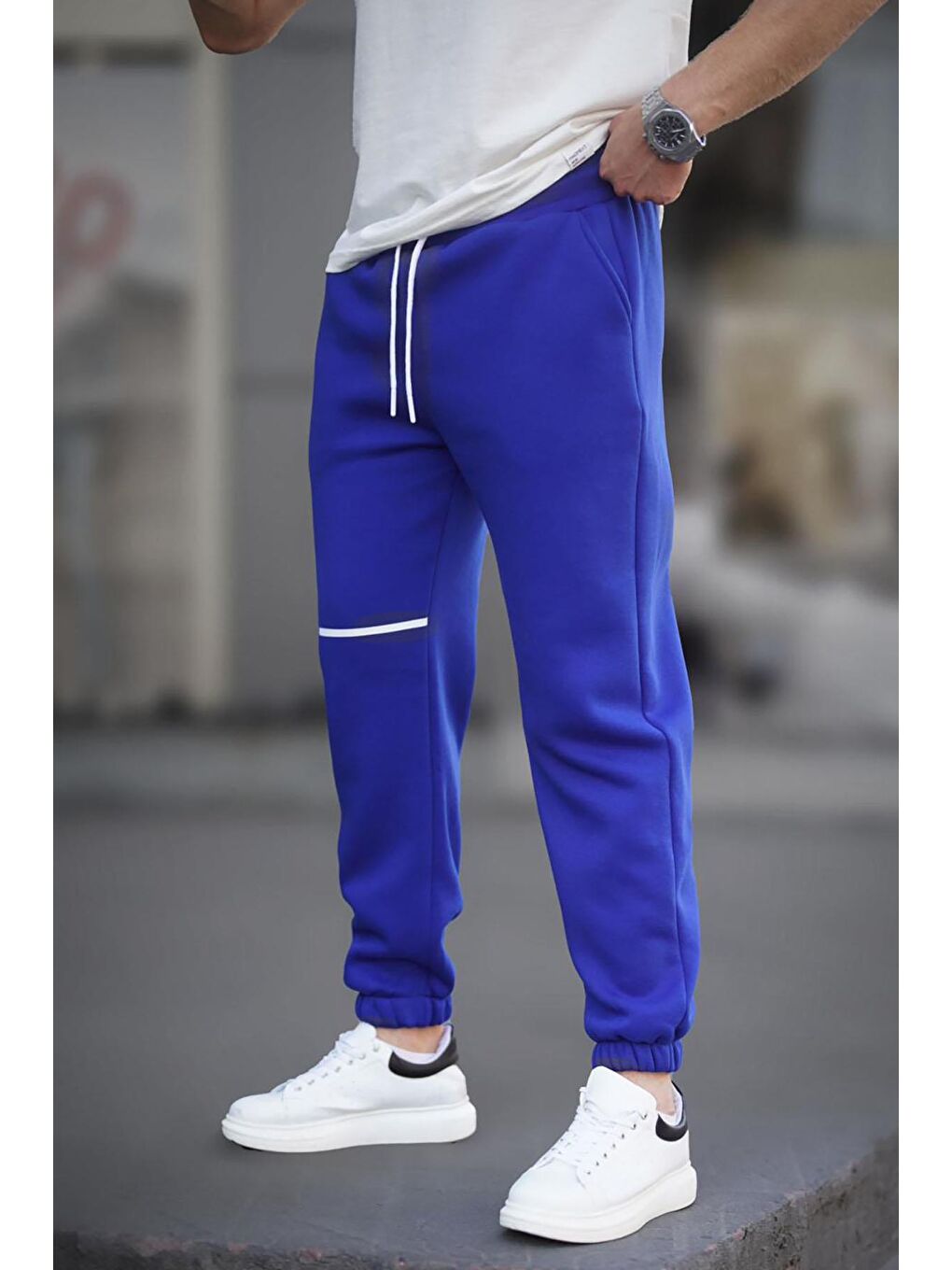 Mavi Saks Cep Detaylı Erkek Basic Eşofman Altı 6523-1