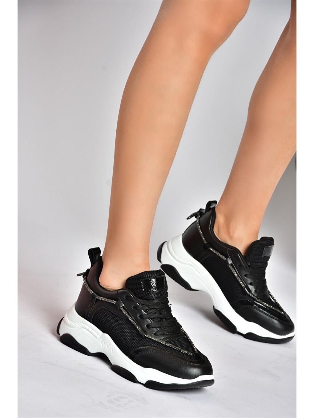 P702002209 Siyah Kadın Sneakers-1