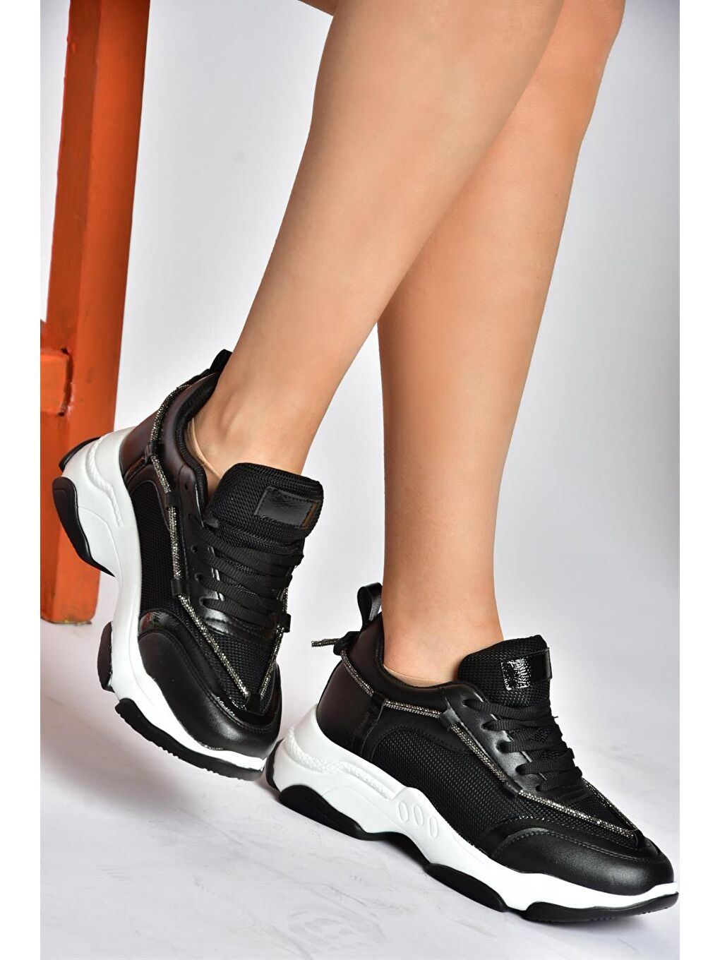 P702002209 Siyah Kadın Sneakers-2