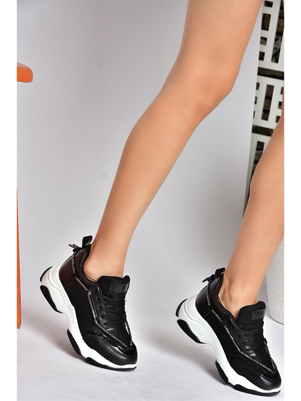 P702002209 Siyah Kadın Sneakers-3