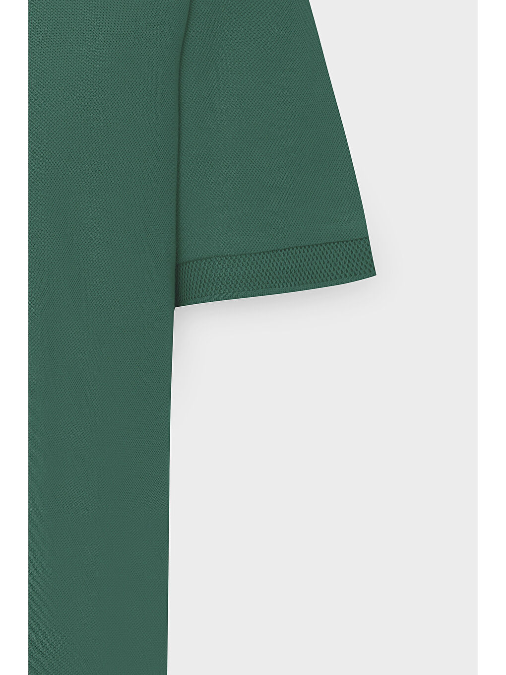 Erkek Koyu Yeşil Slim Fit Dar Kesim Polo Yaka %100 Pamuk Kısa Kollu Tişört-9