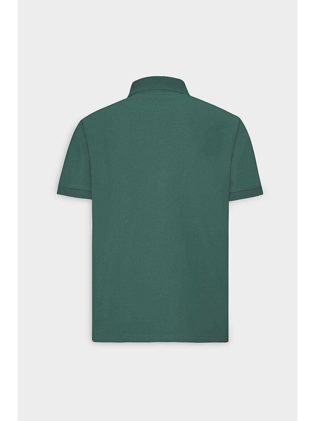 Erkek Koyu Yeşil Slim Fit Dar Kesim Polo Yaka %100 Pamuk Kısa Kollu Tişört-10
