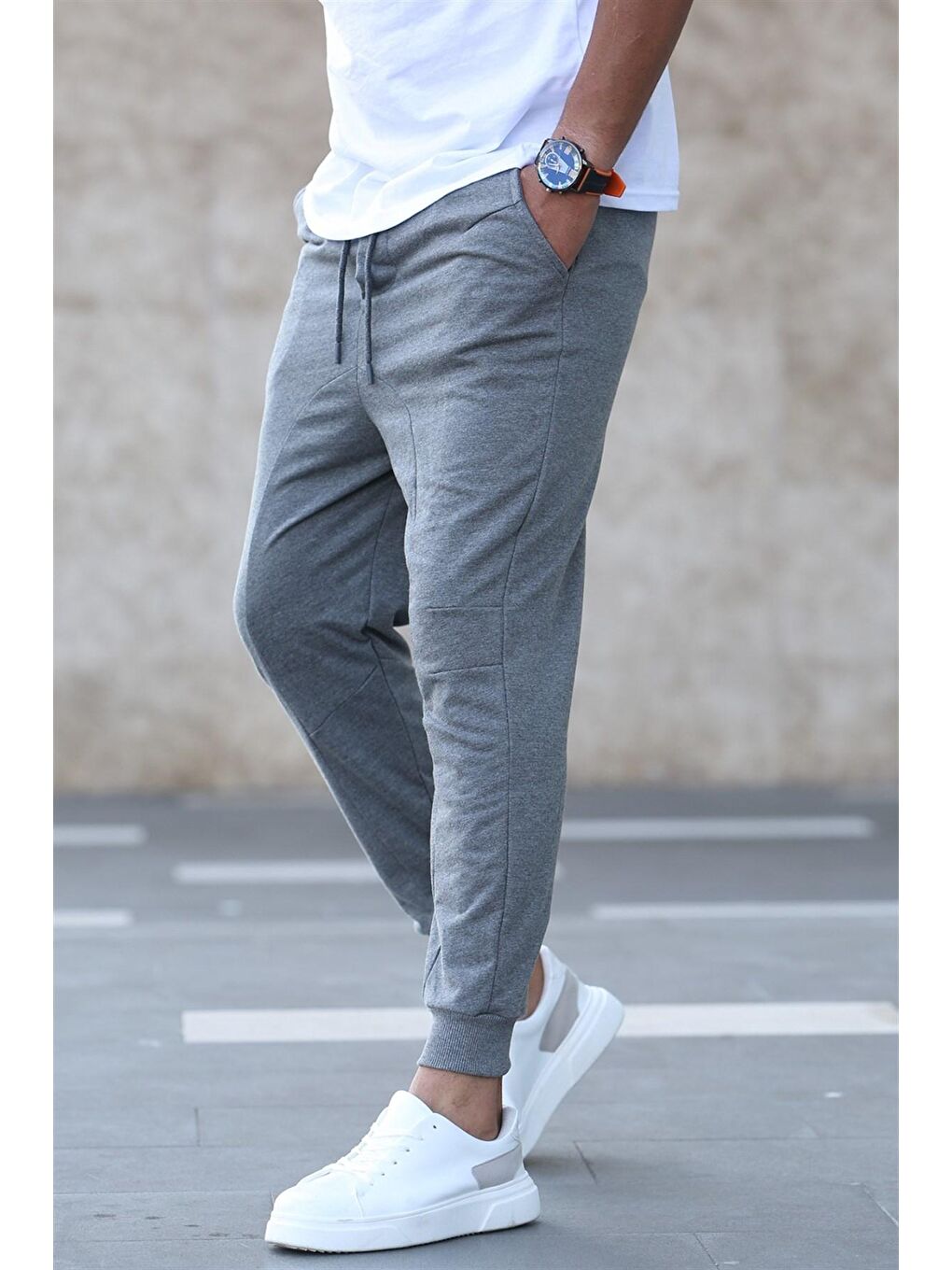 Antrasit Paçası Lastikli Erkek Eşofman 4800-2