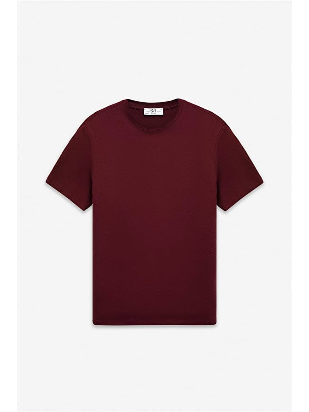 Koyu Bordo Regular Petek Baskısız Süprem Bisiklet Yaka Tişört-4