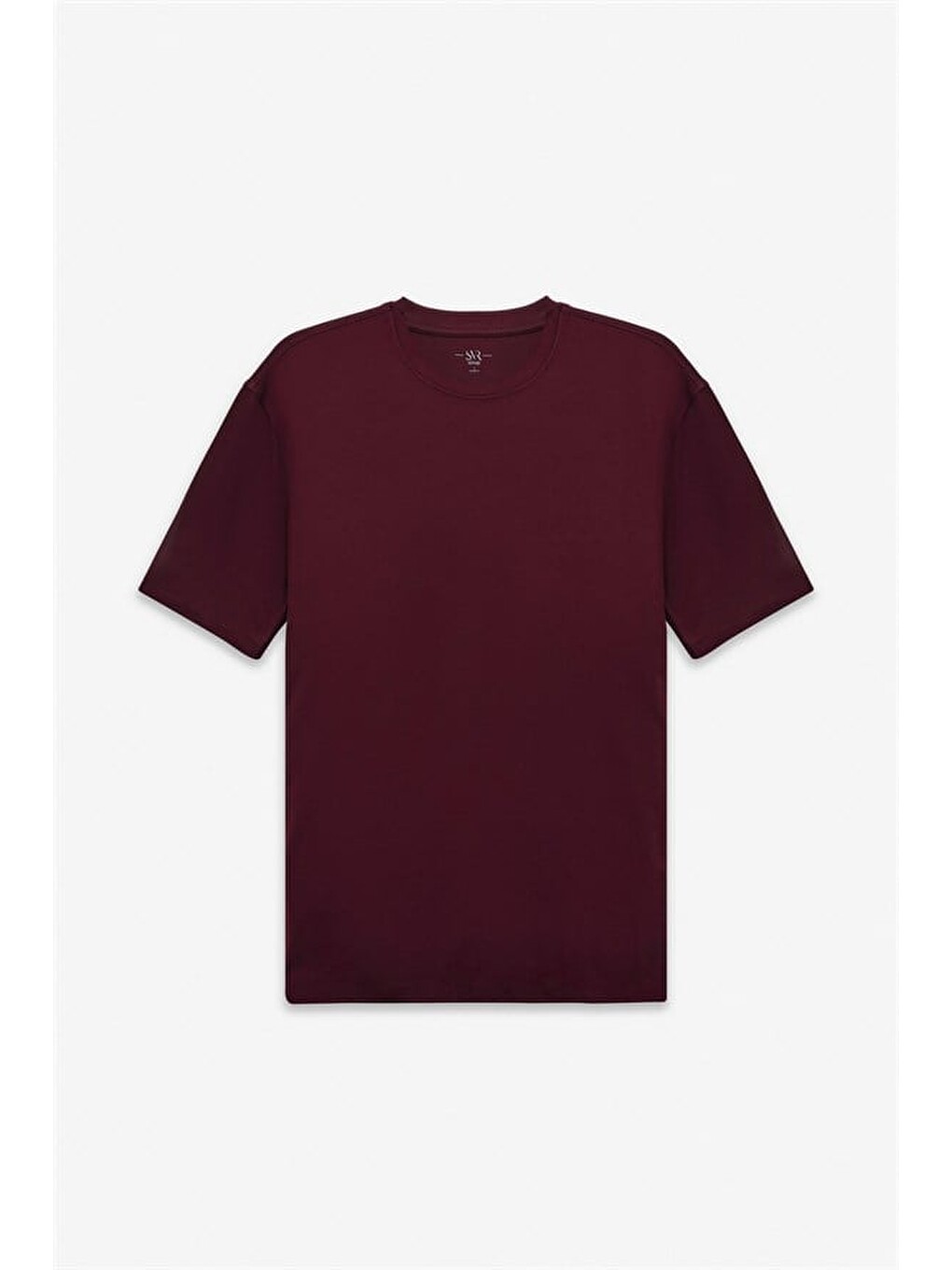 Koyu Bordo Slim Düz Baskısız Süprem Bisiklet Yaka Tişört-5