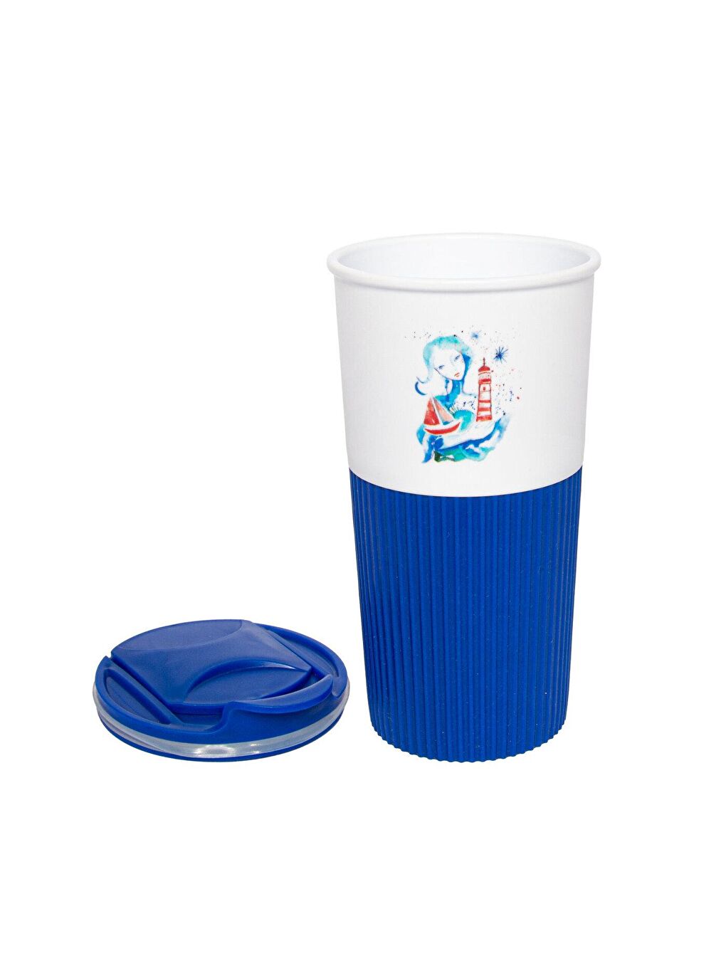 Anemoss Mavi-Beyaz Fenerci Kız 450 Ml Plastik Mug