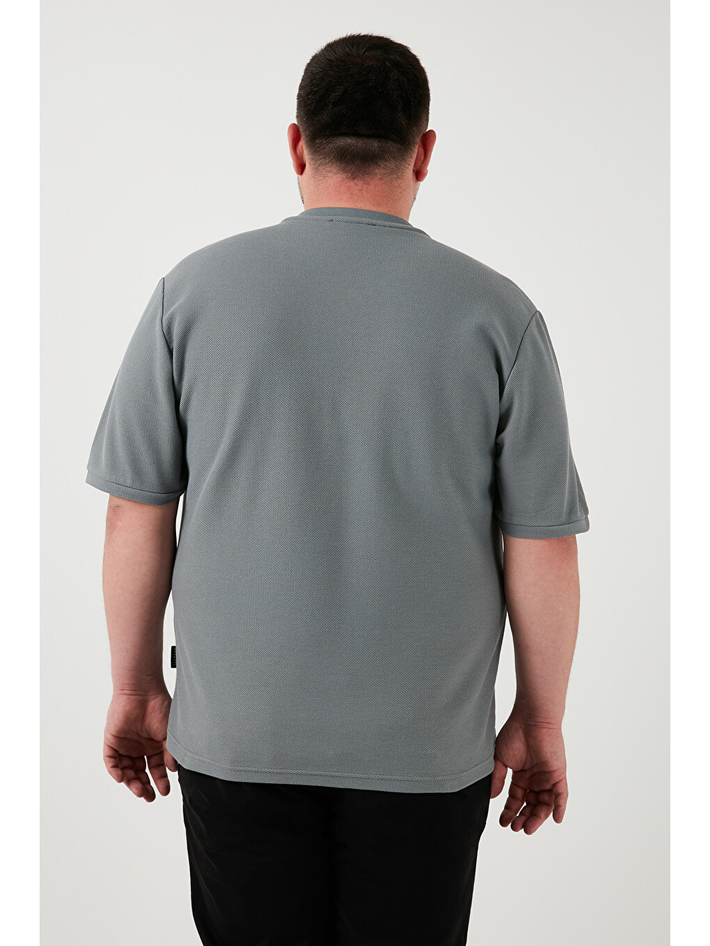 Haki Pamuklu Regular Fit Büyük Beden Erkek %100 Pamuk Tişört 5902653b-5