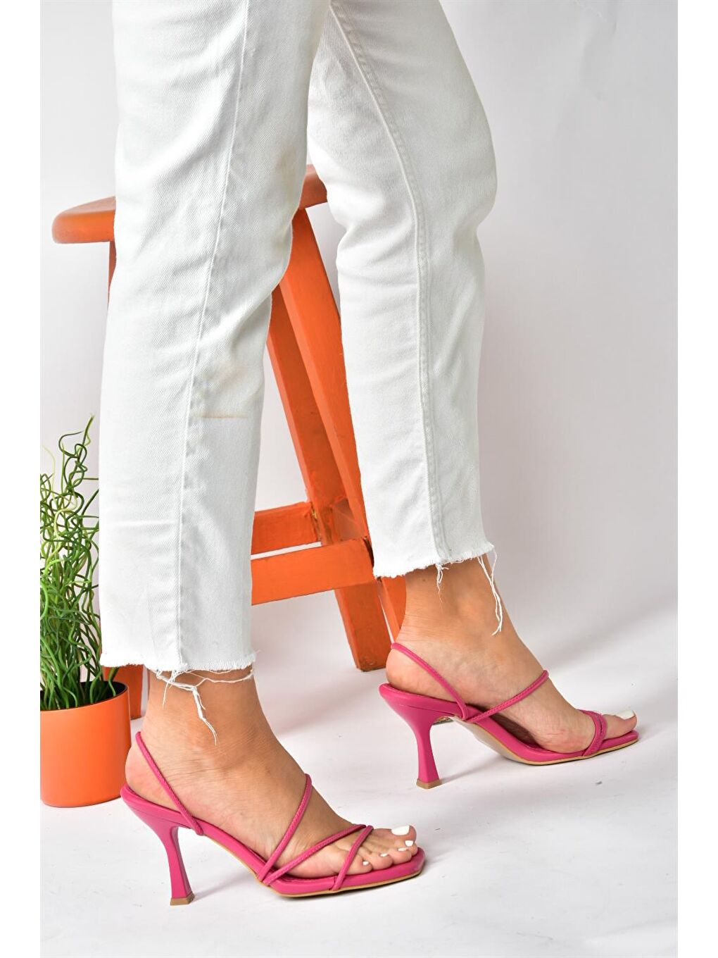 Fuşya Kalın Topuklu Kadın Ayakkabı P590033909-2