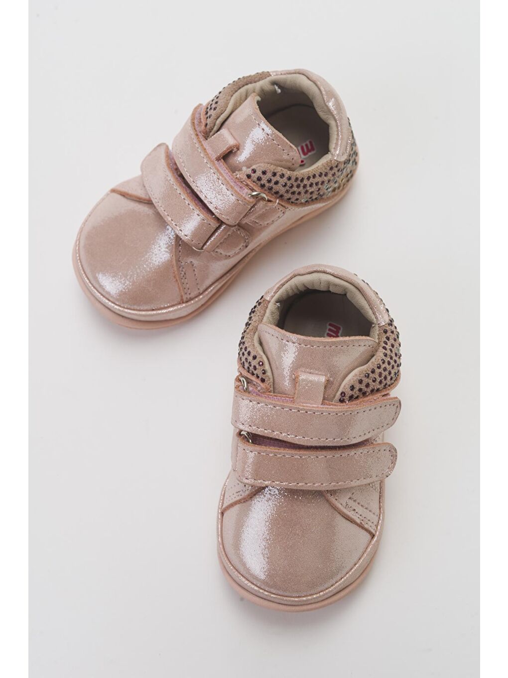 Pembe Kız Çocuk Pudra Hakiki Deri İlk Adım Günlük Ayakkabı-2