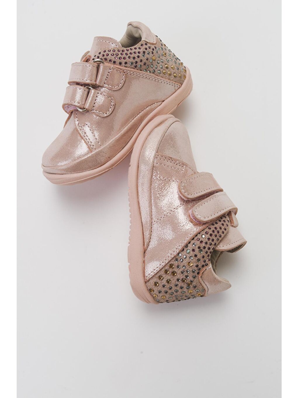 Pembe Kız Çocuk Pudra Hakiki Deri İlk Adım Günlük Ayakkabı-3