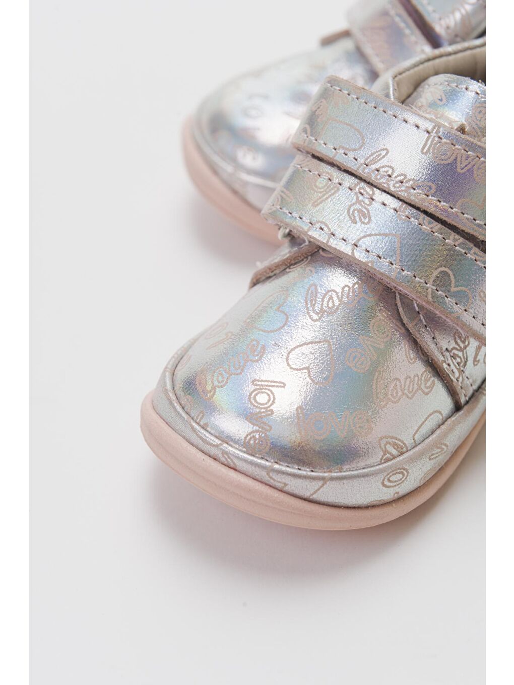 Pembe Kız Çocuk Pudra Hakiki Deri İlk Adım Günlük Ayakkabı