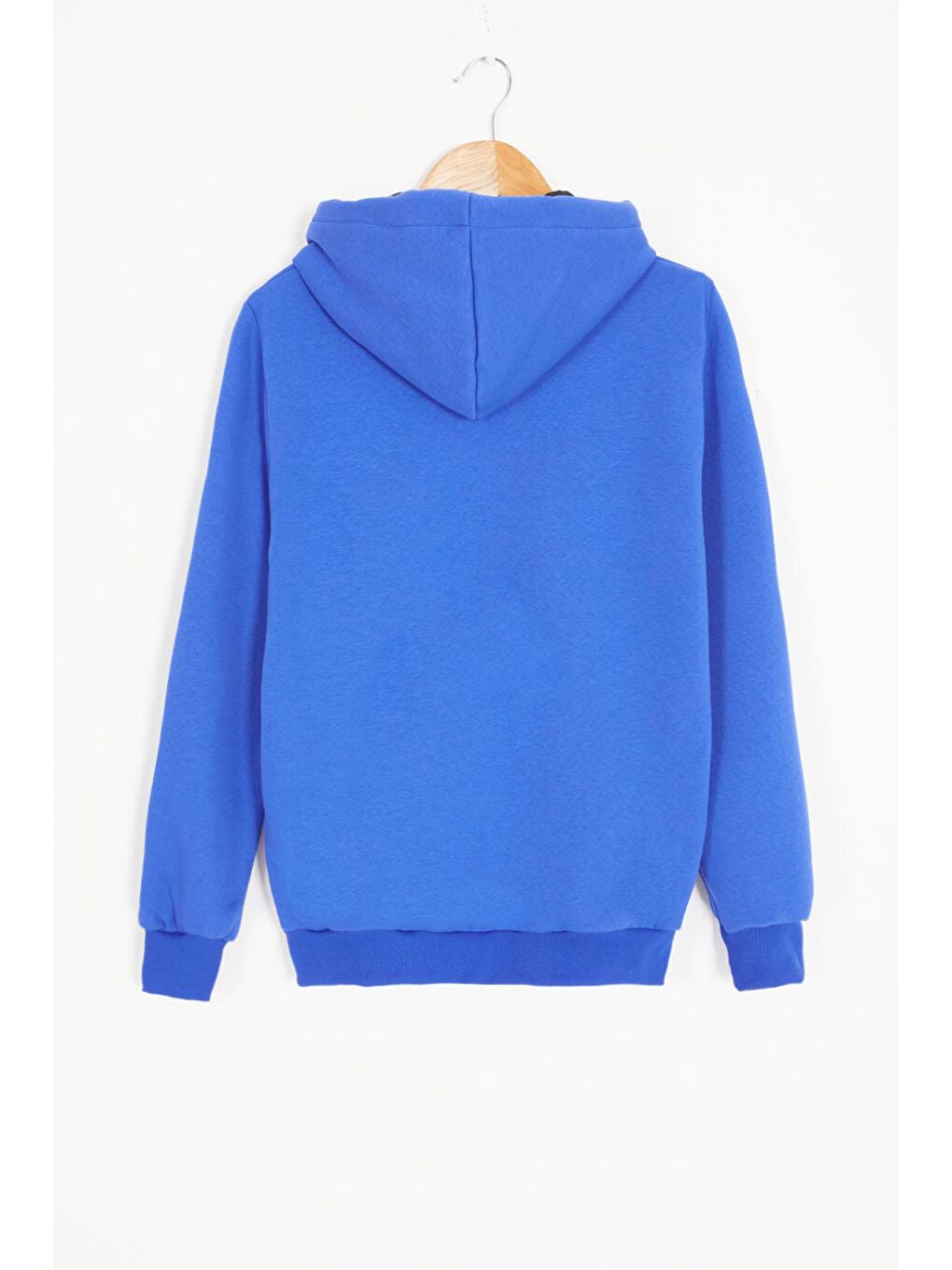 Cansın Mini Mavi Polarlı Kanguru Cepli Çocuk Kapüşonlu Sweatshirt 17042 - 3