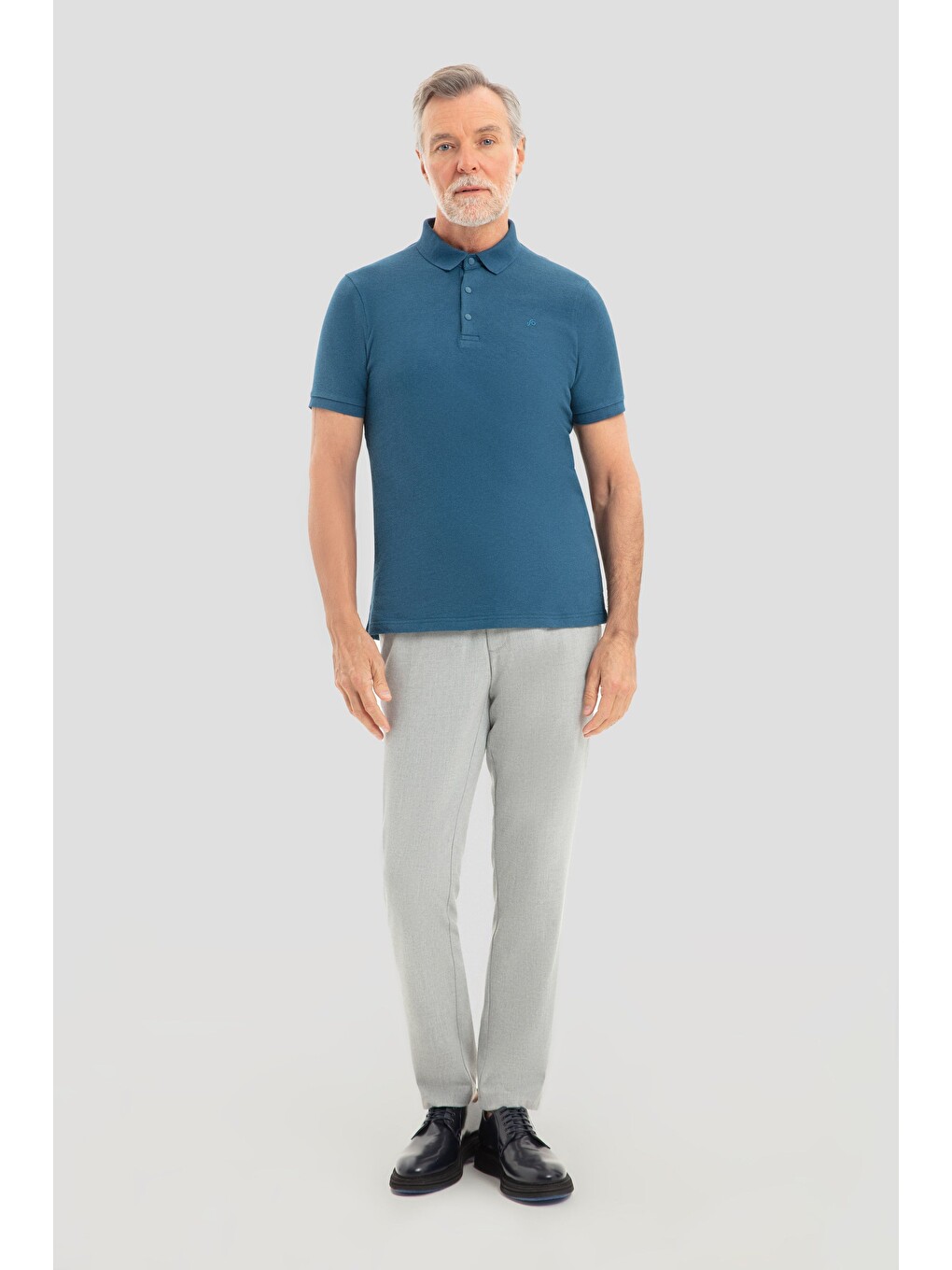 Mavi Parliament 100% Pamuk Çıtçıt Kapama Polo Yaka Kısa Kollu T-shirt