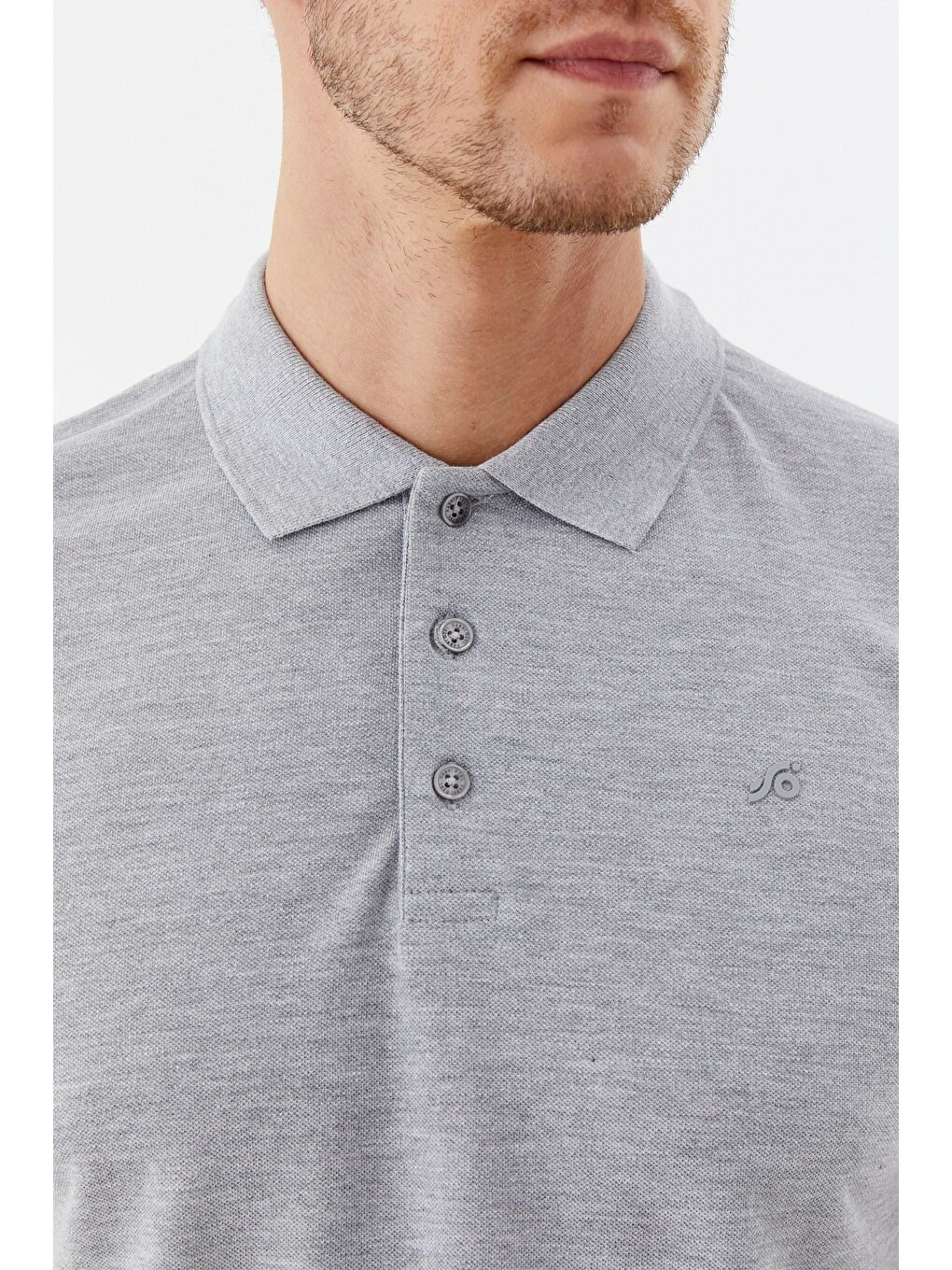 Gri Melanj 30/1 Tek Toplama Pike Polo-3