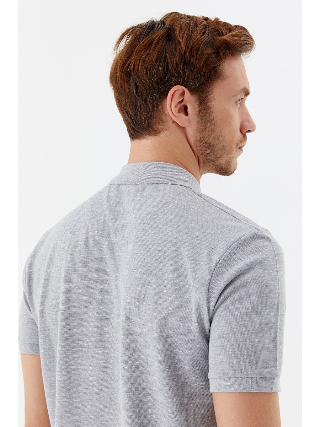Gri Melanj 30/1 Tek Toplama Pike Polo-4