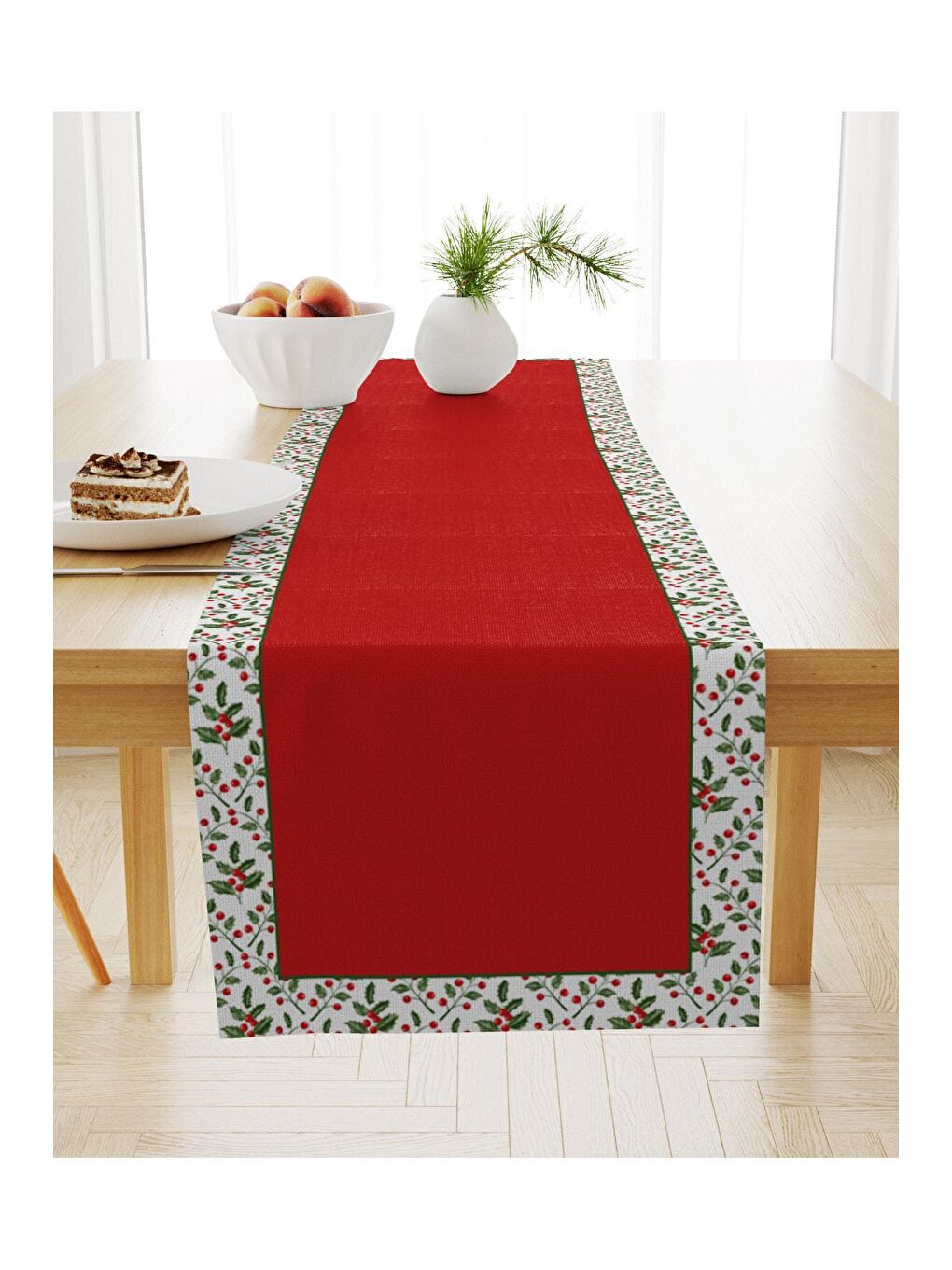 Karışık Yılbaşı Temalı Kadife Runner 40x140 cm